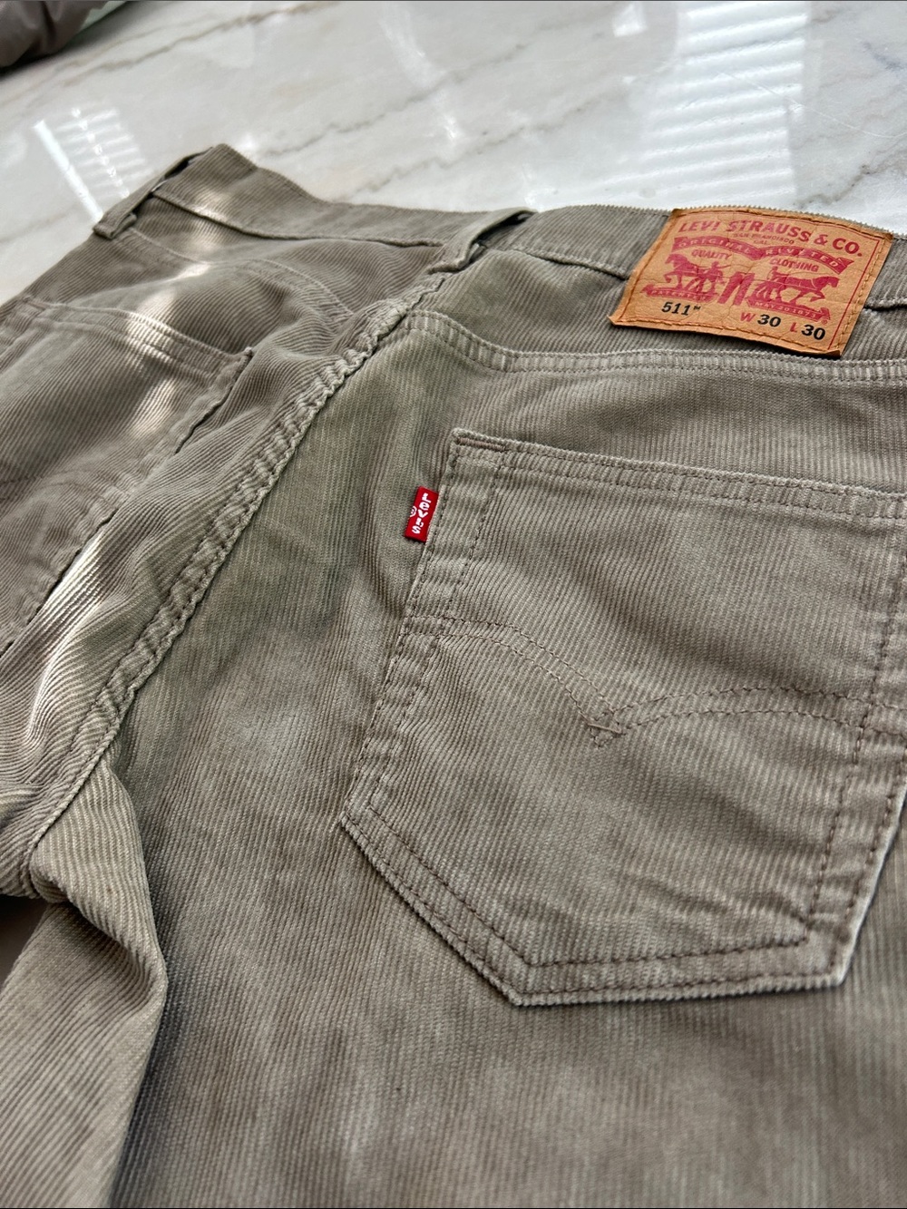 Levi's Men's Corduroy Pants in Olive Green